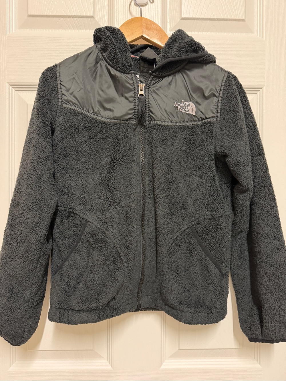 The North Face Kids Black Sherpa Fleece Hoodie
